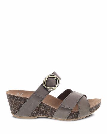 Talons Dansko Susie Milled Nubuck Femme Grise | FR 282AHK
